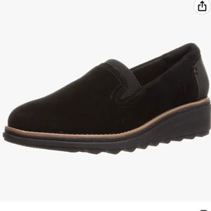 COPY - Clarks Sharon Dolly black suede and leather loafer